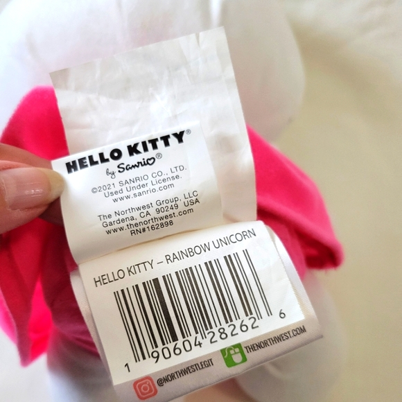 Hello Kitty Rainbow Unicorn 14 inch Plush *2021 - Picture 4 of 13